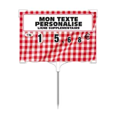 etal-shop.com - Etiqueta Rapid'Etiq "VICHY, Color: Rosa, UN TEXTO: SÍ, Dimensiones del producto (variantes): Número 2