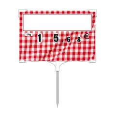 etal-shop.com - Etiqueta Rapid'Etiq "VICHY" (paquete de 10), Color: Rosa, UN TEXTO: NO, Dimensiones del producto (variantes): Número 2