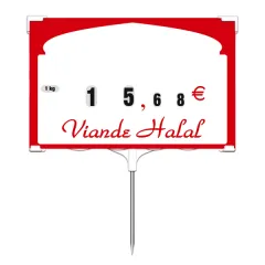 Rapid'Etiq HALAL labels (bag of 10), Color: White, With Text: NO, Product dimensions: Number 3