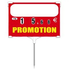 etal-shop.com - Etiqueta Rapid'Etiq Promoción (cuerpo de plástico incluido) (paquete de 10), Color: ROJO, UN TEXTO: NO, Dimensiones del producto (variantes): Número 3