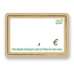  KRAFT "I'm green" labels 8x6 cm