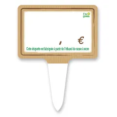 KRAFT "I'm green" n°3 pastry labels with shaped spike