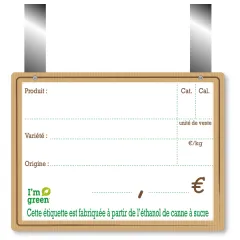 etal-shop.com - KRAFT Etiquetas "I'm green" con pestañas 20x15 cm