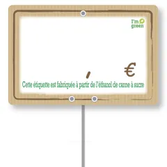 etal-shop.com - Etiquetas KRAFT "I'm green" con pincho de acero inoxidable, Color: Blanco/Marrón, Envío Google: FR::Estándar:8,00 EUR, Dimensiones del producto (variantes): 10x7 cm