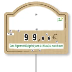 Contact Top KRAFT "I'm green" labels with stainless steel spike