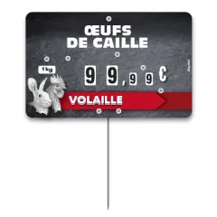 etal-shops.com - Etiquette FLASH(fenêtres protégées)  n° 3 ARDOISE La Volaille à roues, à pique et à  texte, Couleur: GRIS, A TEXTE: OUI, Shipping Google: FR::Standard:8.00 EUR