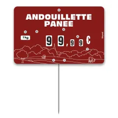 Flash label (protected windows) no. 3 PASTURE red background with wheels, with spike and text, Color: Red, With Text: YES, Shipping Google: FR::Standard:6.67 EUR