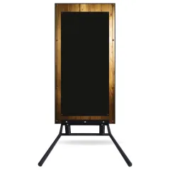 etal-shop.com - Caballete publicitario négro INDUSTRIA MADERA en Dibond + patas con muelle 67×97×138 cm