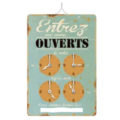 Vintage small clock 15x20 cm" open/closed with hands