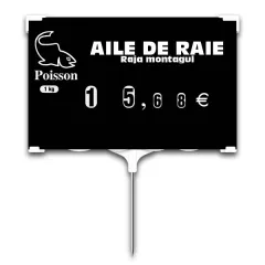 Rapid'Etiq "FISH" label in with spike, Color: Black, With Text: YES, Shipping Google: FR::Standard:6.67 EUR