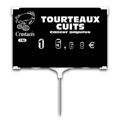 Rapid'Etiq n°3 Crustaceans black spike tag, Color: Black, With Text: YES