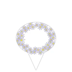 S. 10 FLOWERED Oval Labels - shaped spike