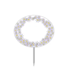 S. 10 Oval FLOWERED spike Labels