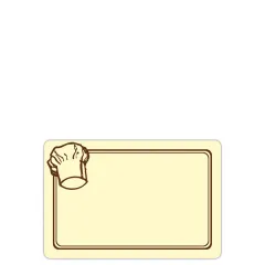 S. 10 Labels  BROWN CHEF'S HAT 6x4 cm