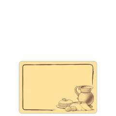 S. 10 Labels  MILK CAN 6x4 cm color cream