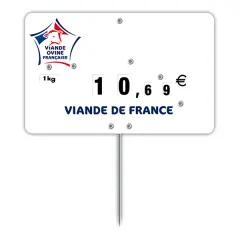 S. 10 French Ovine Meat Labels N°3 with wheels and spikes