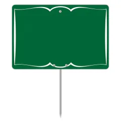 S. 10 VINTAGE labels green slate with white border