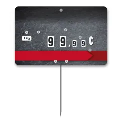 Flash labels (protected windows) n° 3 SLATE Meat on wheels and in with spike (bag of 10 units), Color: Grey, With Text: NO, Shipping Google: FR::Standard:6.67 EUR