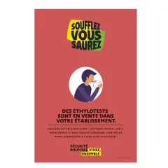 etal-shop.com - Póster adhesivo "ETHYLOTEST sale" 20x30 cm