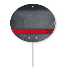 10 oval labels SLATE 12.8x10.8 cm à  pique