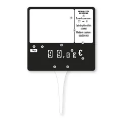 etal-shop.com - S. 10 etiquetas NEGRAS 10x10,6 cm 9 ruedas y pincho blanco