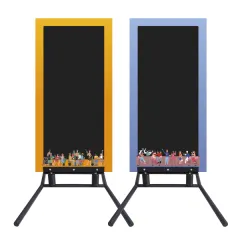 etal-shops.com - Info'Trottoir HAPPY RESTO avec pied à ressorts 67x97x138 cm