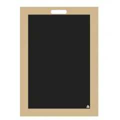 Kraft Unframed wallboard 50x80 cm with handle printed on both sides black
