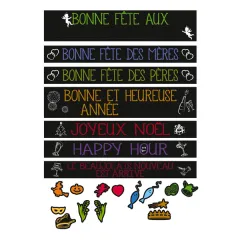 etal-shops.com - Magnets "en fête" à apposer sur base magnétique