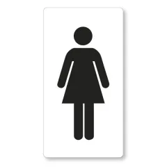 Pictogram sign adhésif white with black printing WOMEN'S RESTROOM