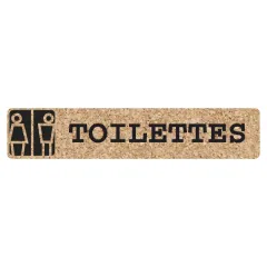 Pictogram sign adhésif White Design Cork with Black Printing RESTROOM
