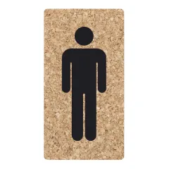 Pictogram sign adhésif White Design Cork with Black Printing SILHOUETE HOMME