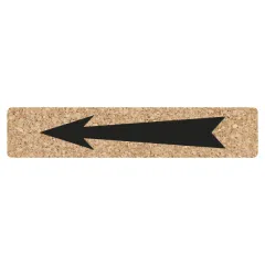 Pictogram sign adhésif White Design Cork with Black Printing ARROW 