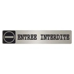 Pictogram sign adhésif metallic gray DO NOT ENTER