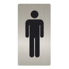 Pictogram sign adhésif metallic gray MEN'S RESTROOM