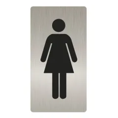 Pictogram sign adhésif metallic gray WOMEN'S RESTROOM