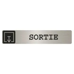 Pictogram sign adhésif metallic gray EXIT