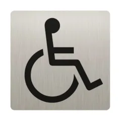 Pictogram sign adhésif metallic gray ACCESSIBLE