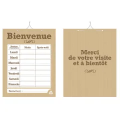 Daily schedule sign KRAFT 15x20 cm" 