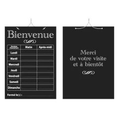 Black Daily Opening Hours Sign 5.9 x 7.9 in