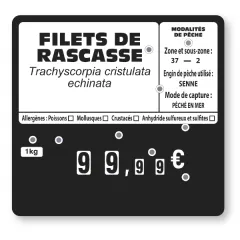 etal-shop.com - Etiqueta NEGRA 10x10,6 cm 9 ruedas de texto - 4 alérgenos, Envío Google: FR::Estándar:8,00 EUR, Ayuda: Sin pico