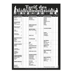 Drink prices RESTO 40x60 cm