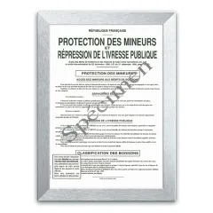 Cadre bois BRUSHED ALU pour Loi sur l'ivresse 30x40 cm