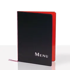 etal-shop.com - 2 protectores de menú A4 POLY negros + 2 separadores dobles