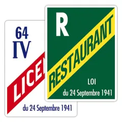 etal-shop.com - Placa de matrícula rectangular rígida de 2 colores 15x20 cm