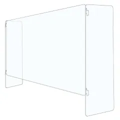 Plexiglass Cashier Shield shaped-U