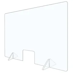 Plexiglass Cashier Shield opening slot 20x15 cm