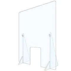 Plexiglass Cashier Shield 68x100 cm in opening slot 20x30 cm