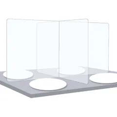Plexiglass crossed Table Shield 