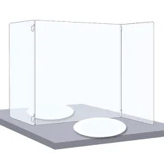 Plexiglass Table Shield plexiglass shaped- S