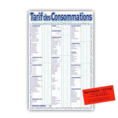 Drink prices PRIM 32x49 cm